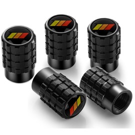 5PCS Car Wheel Tire Valve Stem Caps Carbon Fiber Valve Covers Compatible with Toyota TRD Camry RAV4 Corolla Tacoma Accessories Aluminum Tire Valve Cap (D)