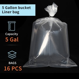 5 Gallon Turkey Brine Bag 16 Pack 20"x28" Bucket Liner Bags for Marinating and Brining Food Grade, BPA Free, Extra Heavy Duty Leak Proof
