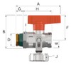 Simplex KFE Ball Valve G1/2a with Male Thread for Solar,
