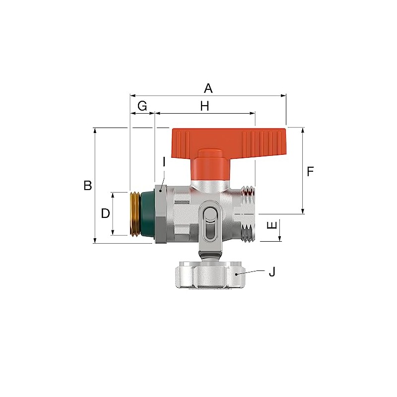 Simplex KFE Ball Valve G1/2a with Male Thread for Solar,