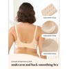 COMFELIE Wireless Bra No Underwire Full Coverage Lace Edge U‑Shape
