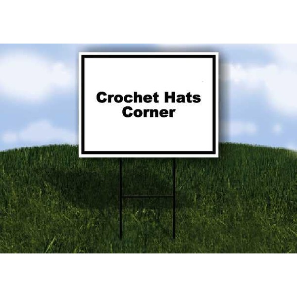 Crochet Hats Corner Black White Frame 1 Single Sided 18x24