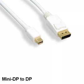 Kentek 6' Mini DisplayPort Male to DisplayPort 20 Pin Male Cable 4K 60Hz HD