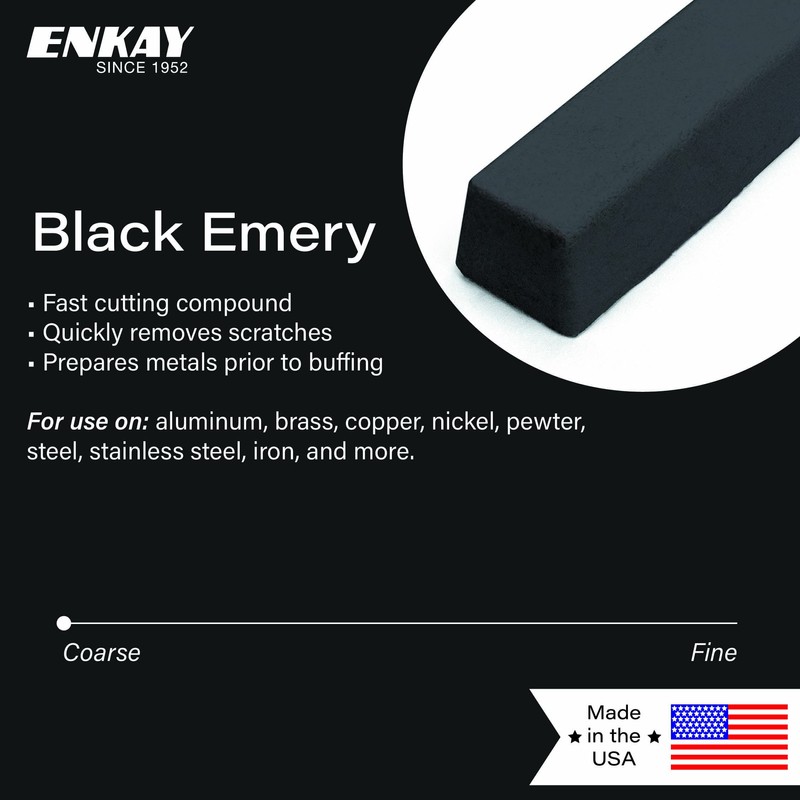 Papa John'S Toolbox 152-BL Enkay 4 oz. Black Emery Compound,