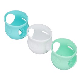 Fafeicy Fundas de Silicona para Biberones de 120 ml, 3 Piezas, Antiescaldaduras, Aptas para Lavavajillas, y Verde