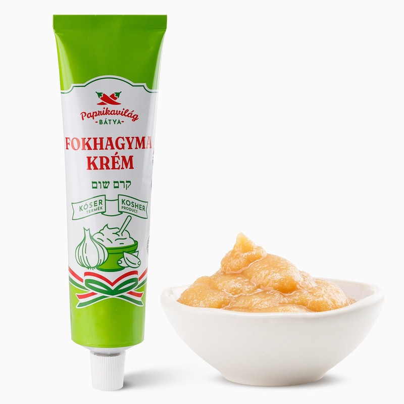 Hungarian Garlic Paste (3x160g/5.6oz) Certified Kosher, Economy Pack, Imported from