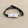 Adjustable Bracelet Inspirational Leather Bar Engraved Christmas Gifts for Friendship