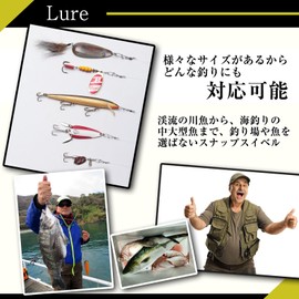 Fishing Lure, Snap Swivels Set, Case Included, Various Sizes, All in 1 Set, Reliable Quality (#2-#10)