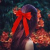 Ondder 2 Pcs Big Hair Bows for Women Satin Bow