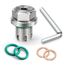 M12.1-1.25 x 15mm Oversize Piggyback Oil Drain Plug, Stainless Steel Self Tapping Oil Pan Thread Repair Kit
