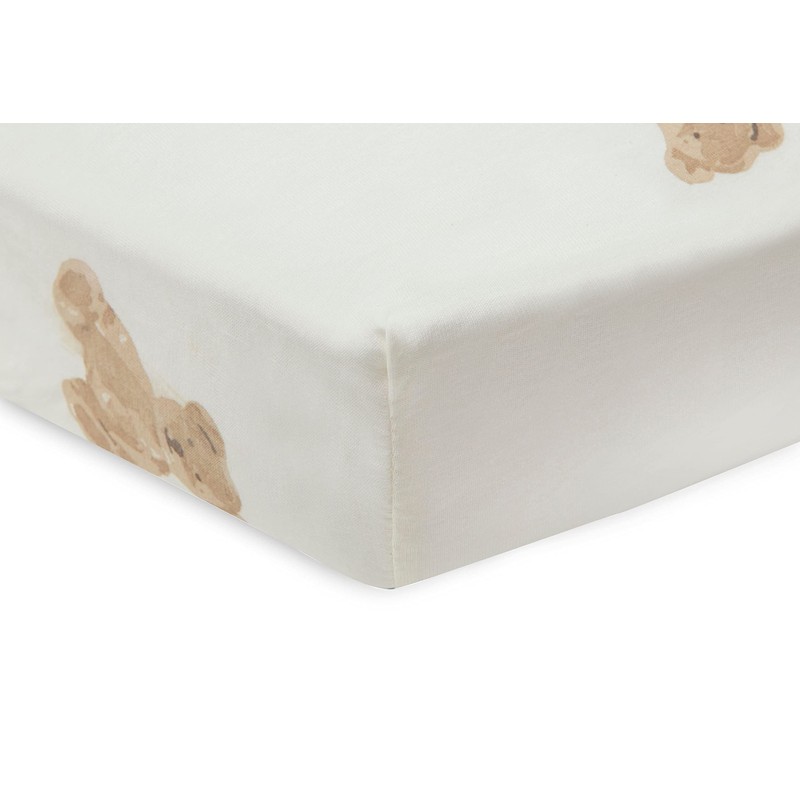 Jollein 511-507-66095 Spannlaken Teddybär weiß (60x120 cm)