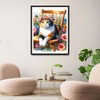 QINRUBB DIY Calico Cat Diamond Painting Pictures Beginners, 5D Cat