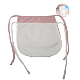 GZFQJJ Tracheotomy Dust Cover Throat Curtain Neck Stoma Protection Adjustable Breathable Tracheal Shield for Tracheotomy Care -Double Layer (Pink + White)