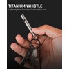 TISUR Titanium Emergency Whistle,120db Safety Whistle with Lanyard,Outdoor Survival Small