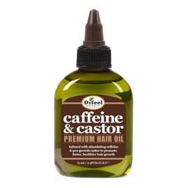 Difeel Aceite capilar premium con cafeína y ricino para un crecimiento más rápido del cabello 2.5 oz.