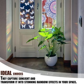 MAEXUS® Window Stickers, Bird Protection, Pack of 28, Suncatcher Stickers, Bird Protection Stickers for Windows, Rainbow Film, Window Bird Protection Window Stickers