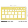 Traceease Geometric Drafting Sqaure Template Drawing Stencil, Designing Template Measuring