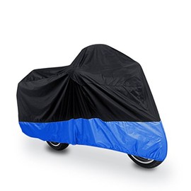 uxcell L 180T Rain Dust Protector Black Blue Scooter Motorcycle Cover 86 Inches for Honda