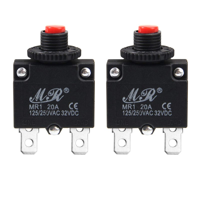 RKURCK 20 Amps Thermal Circuit Breakers 125/250V AC 32V DC