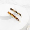 (2 types) Marble Square Straight Point Snap Pin Beige Brown