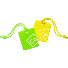 Go Travel Twin Pack Luggage Tags, Yellow & Green