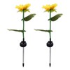 2Pcs Solar Powered LED Lamp Artificial Flower Light Garden Courtyard