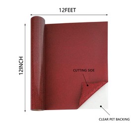 RENLITONG - Rollos de vinilo de transferencia de calor de vinilo HTV de 12 x 12 pies, vinilo para planchar para playera, cameo, fácil de cortar y malezar para diseño de vinilo térmico