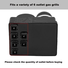 DHL-128-6Q Pulse Igniter Electrode Ignitor Wire Kit 6 Outlet Gas Grill Igniter Module Push Button Gr2210601-MM-00 Replacement Parts for Members Mark’s 5 Burner Grill Parts 5 Mounted Igniters Kits