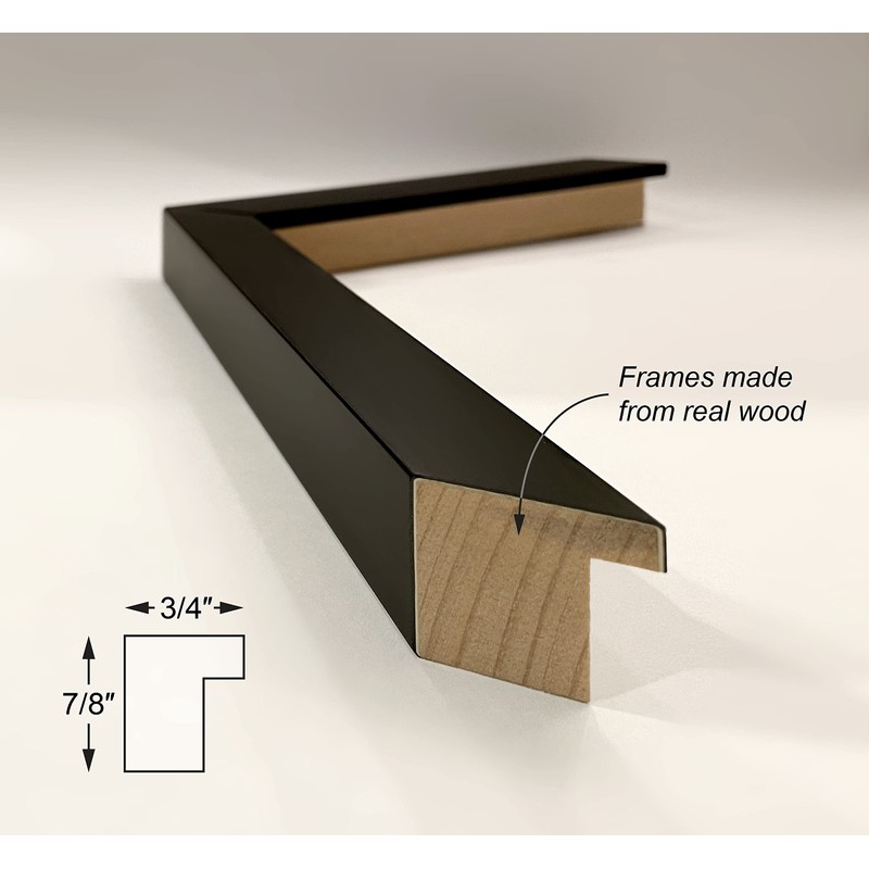 Business Card Display Frame (2 Cards, Black Frame)