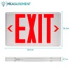 ENJVVS Red Dual-Sided LED Emergency Exit Sign with Battery Backup,UL