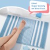 Biscpro Bath Mat Rug Extra Soft and Absorbent Fluffy Striped