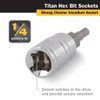 Titan 15600 1/4-Inch Drive x 2.5mm Hex Bit Socket