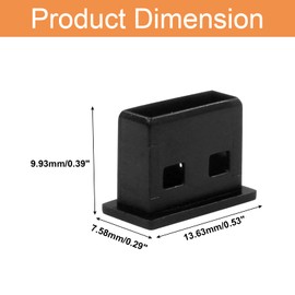 Jiozermi 20 Pcs Black USB Anti Dust Plugs - USB Type-A Dust Stopper - PE Material - USB Port Anti Dust Cover Port Protector for USB Type-A Female Ports