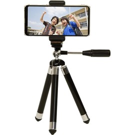 KING 820303 Tripod, Tripod, Black, KTE8-BK, 8 Tiers, Small, Lightweight, Smartphone Compatible