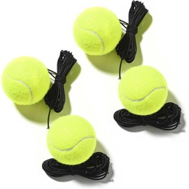 GAIVEK 4 Pcs Tennis Trainer Ball, Tennis Training Ball and Tennis Trainer Replacement Ball, Tennis Trainer Ball with String Ideal for Beginner Daily Training/Advanced Training