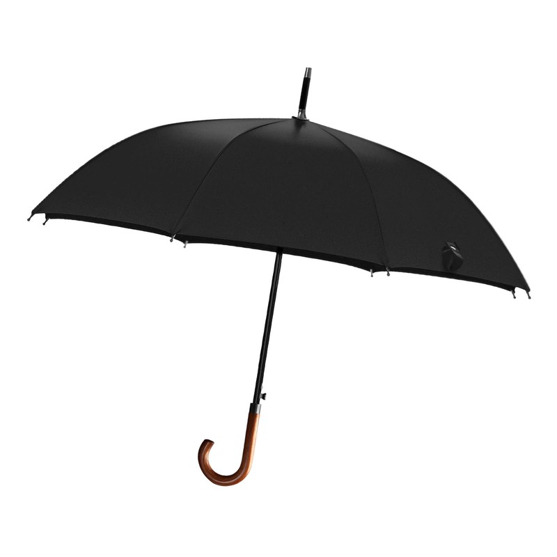 Long Umbrella Long Wooden Handle Windproof Retro Style Water Resistant