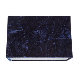 Modern and On-Trend Designer Deep Navy Midnight Blue Crushed Velvet Fabric Rectangular Lamp Shade for Wall Ceiling or Table - 29cm Length Suitable for The Home or Commercial Usage by Happy Homewares