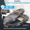 SANILO Wooden Toilet Seat with Soft Close [ROUND] - Decorative,