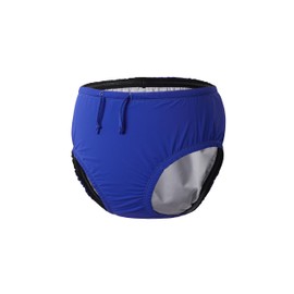 EEOST Youth Special Needs Reusable Swim Diapers Swimwear for Incontinence Cloth Diaper Covers Waterproof,Leakproof, Unisex (12-14T, Blue)