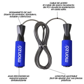 MONZÓ, Cuerda para saltar Crossfit | Gym | Fitness | Rope | Cuerda para saltar Profesional | Cuerda para Saltar | Cuerdas para Saltar |