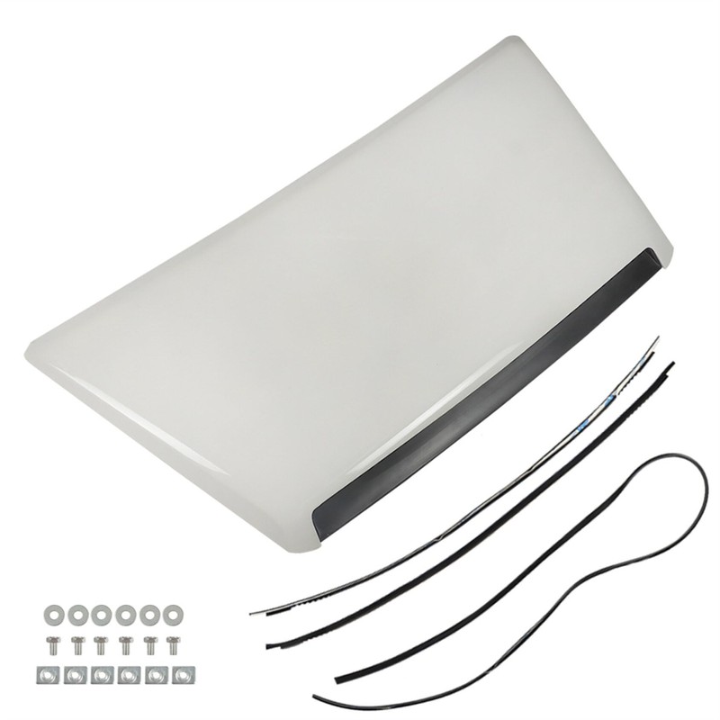 ANTUKO Hood Bulge Scoop White Front Upper Replacement for 2014-2021