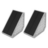 2 Set Solar Step Lights Triangle Solar Stair Light IP68