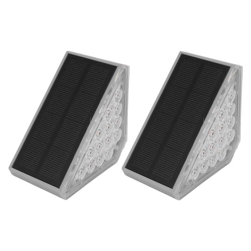 2 Set Solar Step Lights Triangle Solar Stair Light IP68
