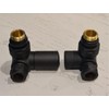 Team Controls Designer Matt Black Corner Angled Radiator Valves 15mm