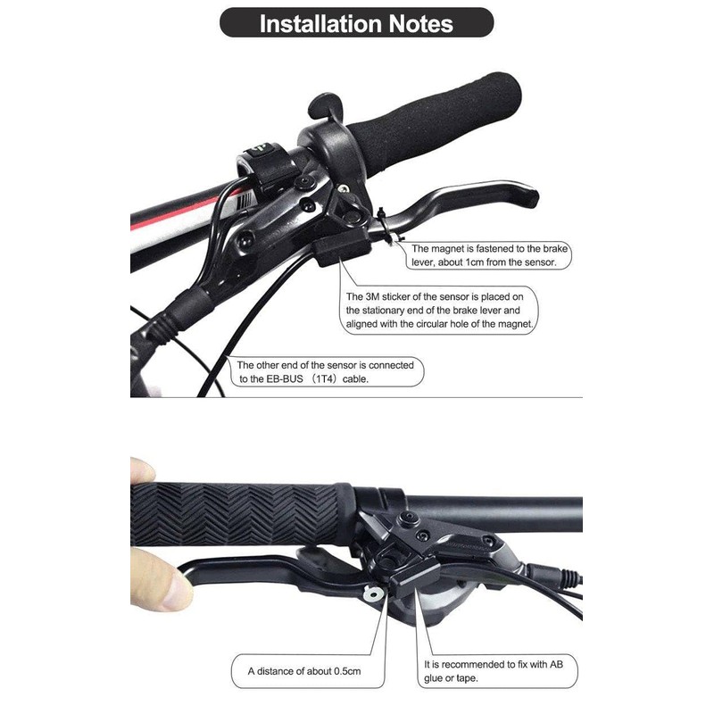 TDR 2pcs Waterproof Rubber Brake Power Cut Off Sensor 3PIN