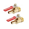 sourcing map Brass Air Ball Valve Shut-Off Switch 3/8 Inch
