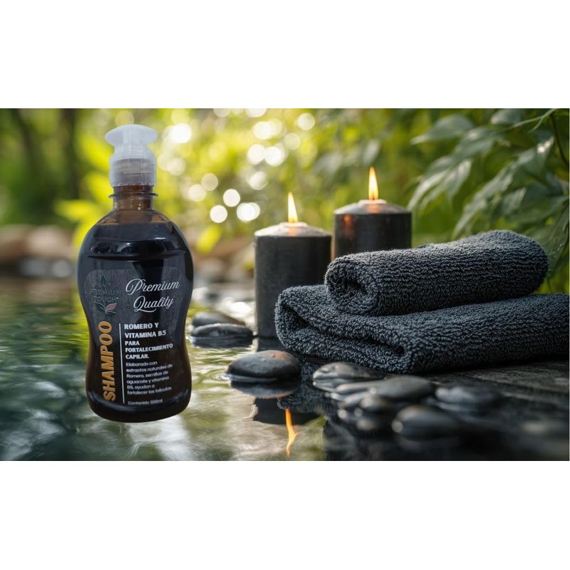Shampoo Capilar Premium Touch con Extracto de Romero y Vitamina