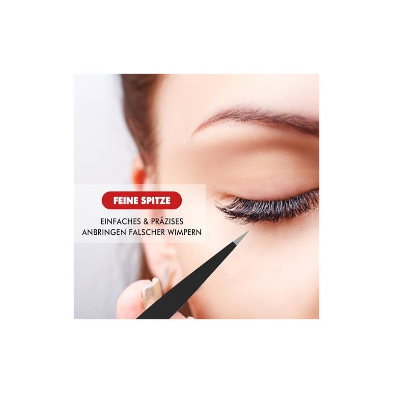 Premium 4-in-1 Tweezer Set, Stainless Steel, Modern, Black