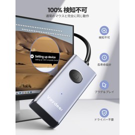 VAYDEER USB Mouse Jiggler Metal Mouse Mover Mouse Automatic Moving Mouse Jiggler Simulates Movement to Prevent Computer From Entering Sleep Mode, Plug and Play, Driver Free