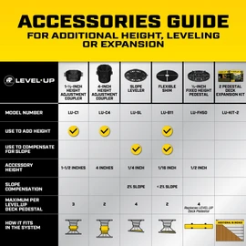 Bison Level.Up Pedestal System Accessory 1/2 in. Fixed Height Pedestal (7079806014)
